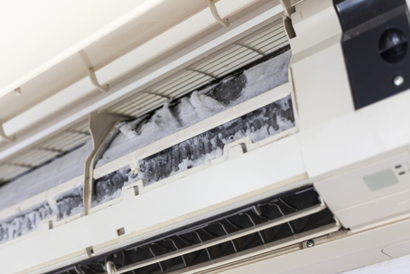 frozen AC coils